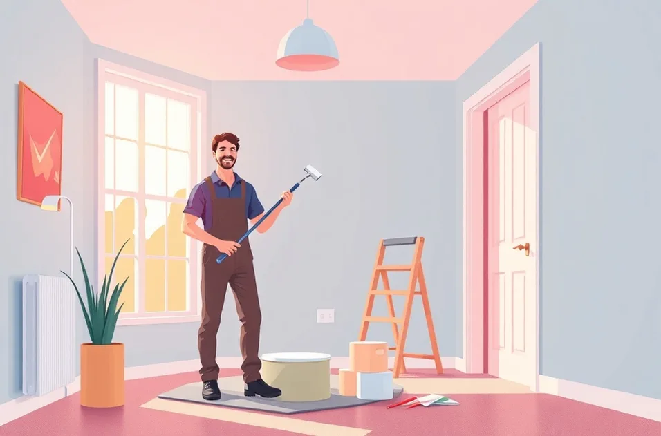 Intérieur rénové après travaux de peinture à Albi